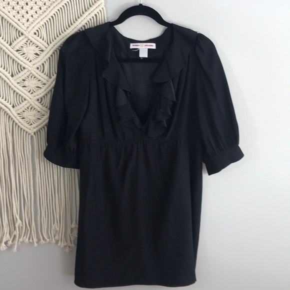 AMANDA UPRICHARD Ruffle front silk tunic/dress M - Picture 1 of 7